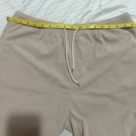 Cream Corduroy Wide Leg Pants - Picture 6 of 8